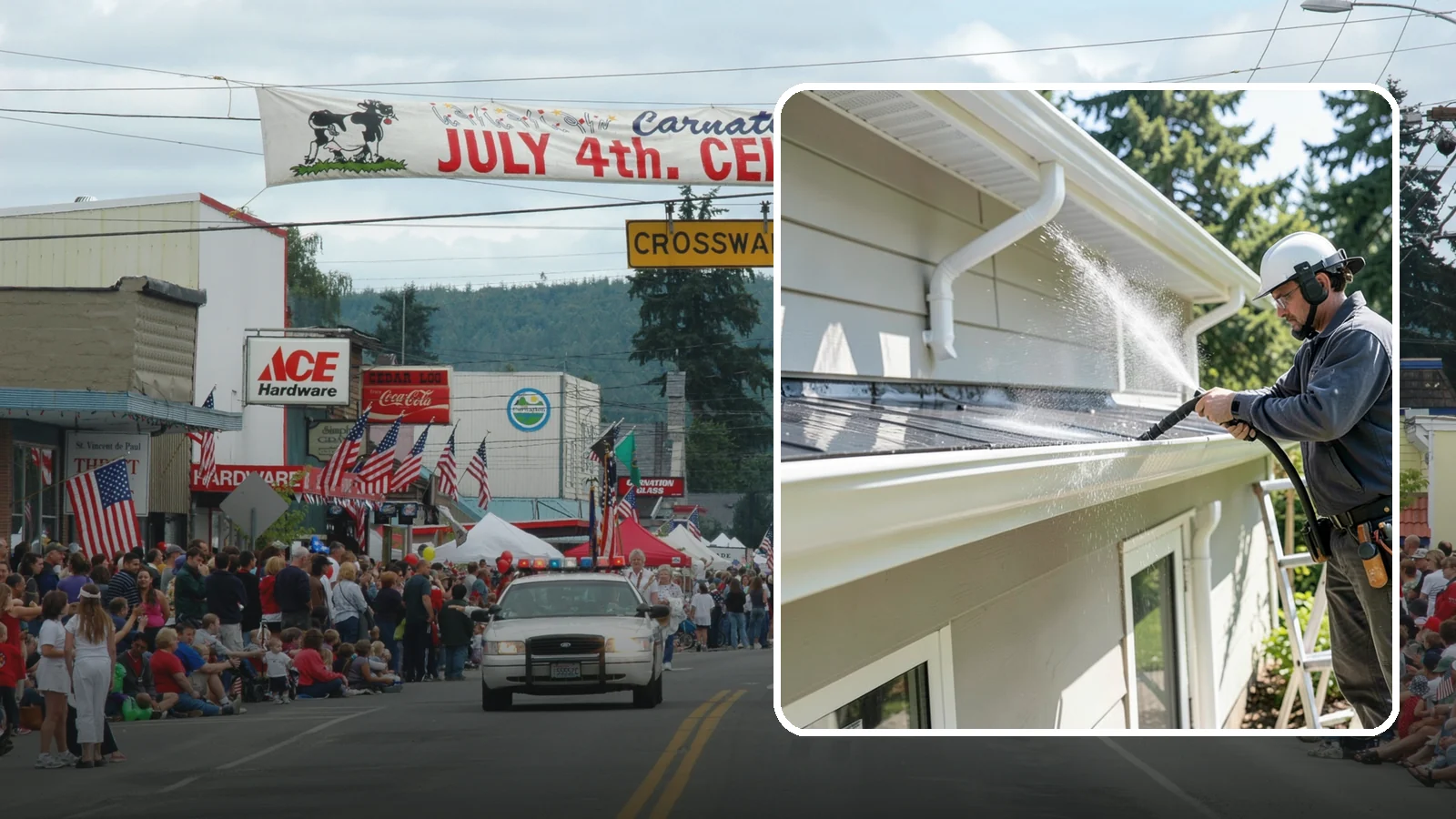 Gutter & Downspout Package in Carnation, King County, WA - We brighten gutter faces and flush the downspouts so your drainage system looks clean and actually moves water through a rainy...