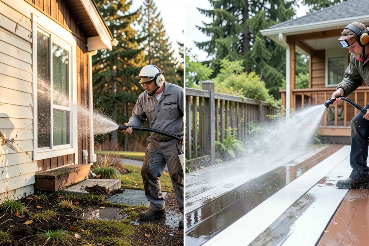 Gutter & Downspout Package in Clyde Hill, King County, WA - Inspect gutter faces, troughs, and downspout outlets