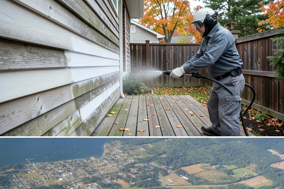 Gutter & Downspout Package in Coupeville, Island County, WA - Handle this package in early fall so downspouts run clear before the heaviest rains arrive.