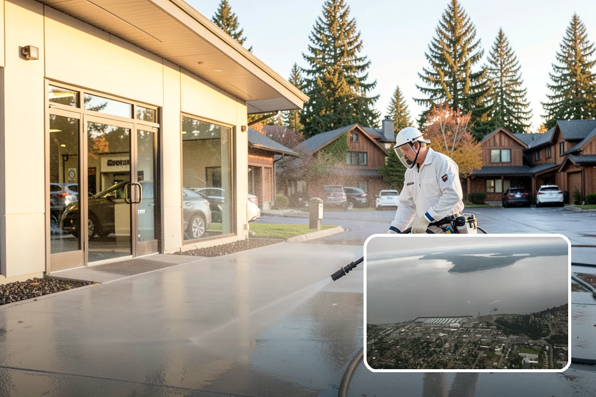 Gutter & Downspout Package in Des Moines, King County, WA - Removes black tiger-stripe oxidation from gutter faces