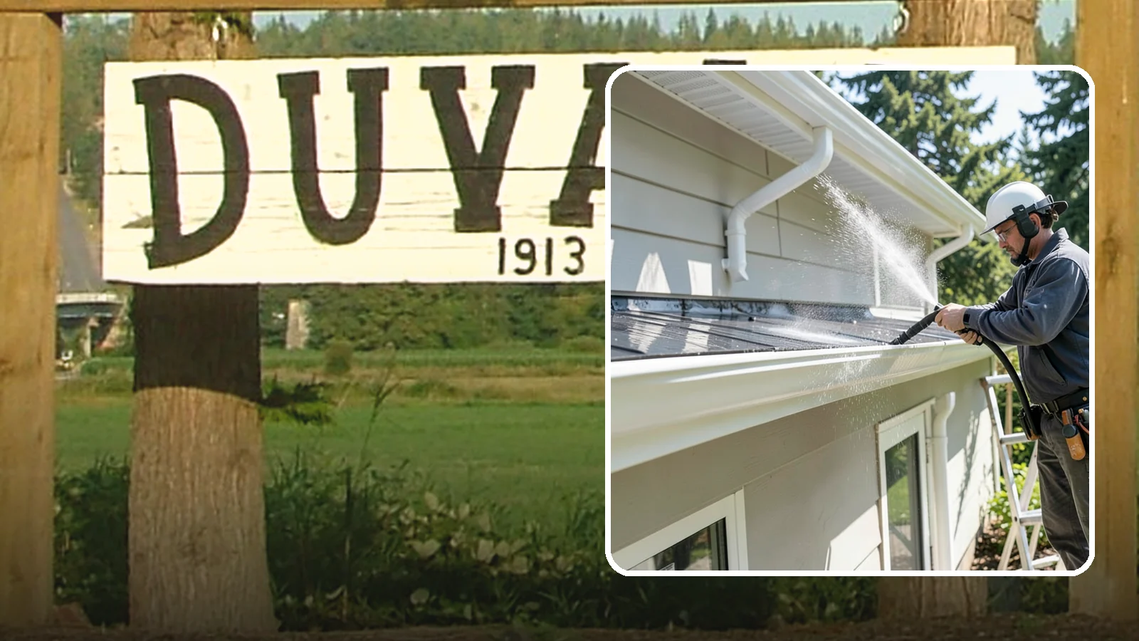 Gutter & Downspout Package in Duvall, King County, WA - We brighten gutter faces and flush the downspouts so your drainage system looks clean and actually moves water through a rainy...