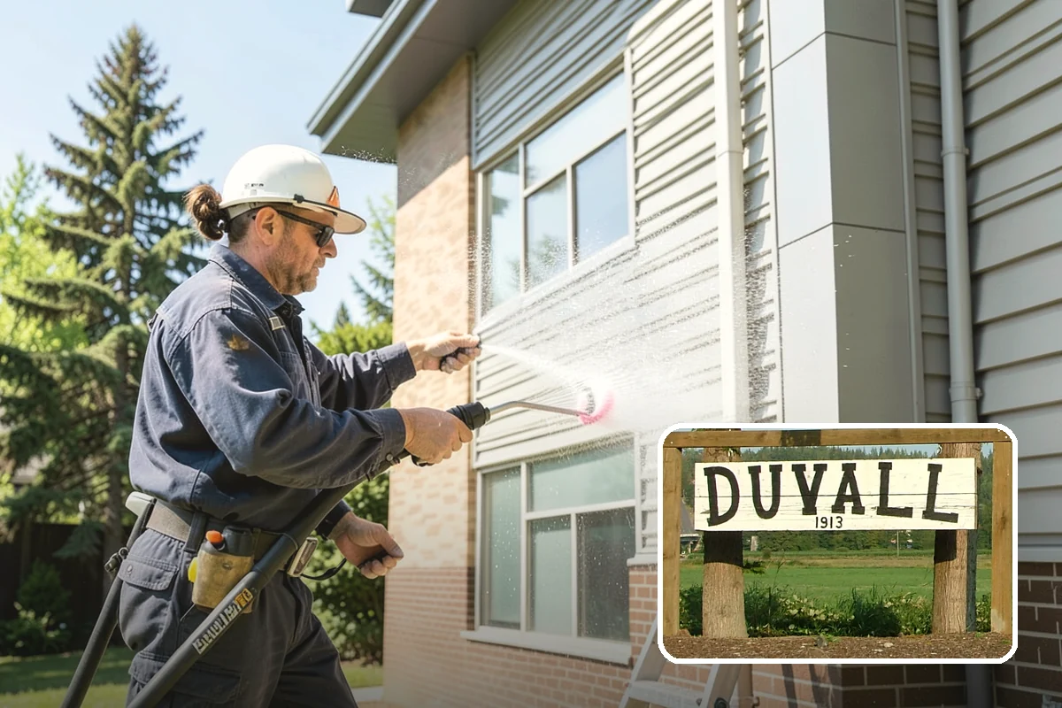 Gutter & Downspout Package in Duvall, King County, WA - Removes black tiger-stripe oxidation from gutter faces