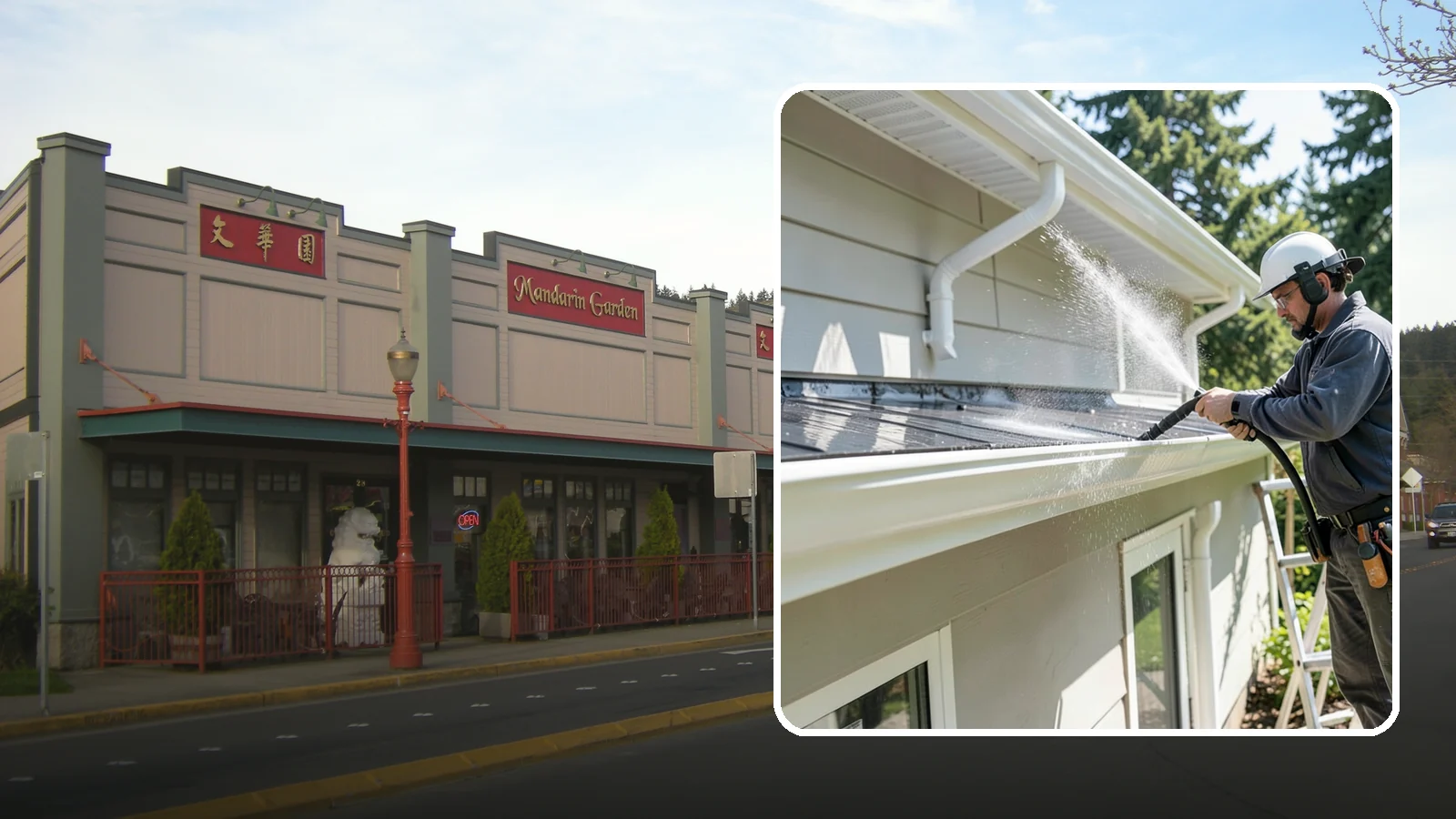 Gutter & Downspout Package in Issaquah, King County, WA - We brighten gutter faces and flush the downspouts so your drainage system looks clean and actually moves water through a rainy...