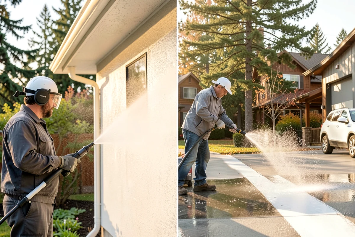 Gutter & Downspout Package in Lake Forest Park, King County, WA - Inspect gutter faces, troughs, and downspout outlets
