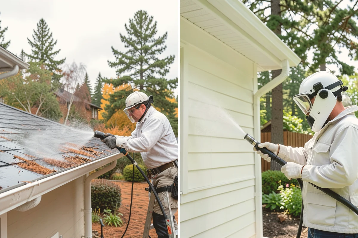 Gutter & Downspout Package in Milton, King County, WA - Inspect gutter faces, troughs, and downspout outlets