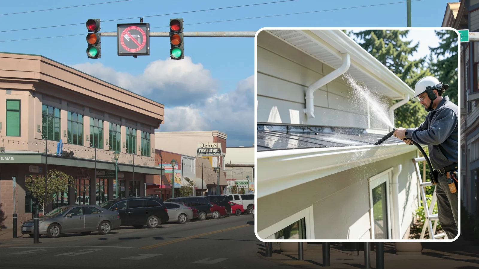 Gutter & Downspout Package in Monroe, Snohomish County, WA - We brighten gutter faces and flush the downspouts so your drainage system looks clean and actually moves water through a rainy...