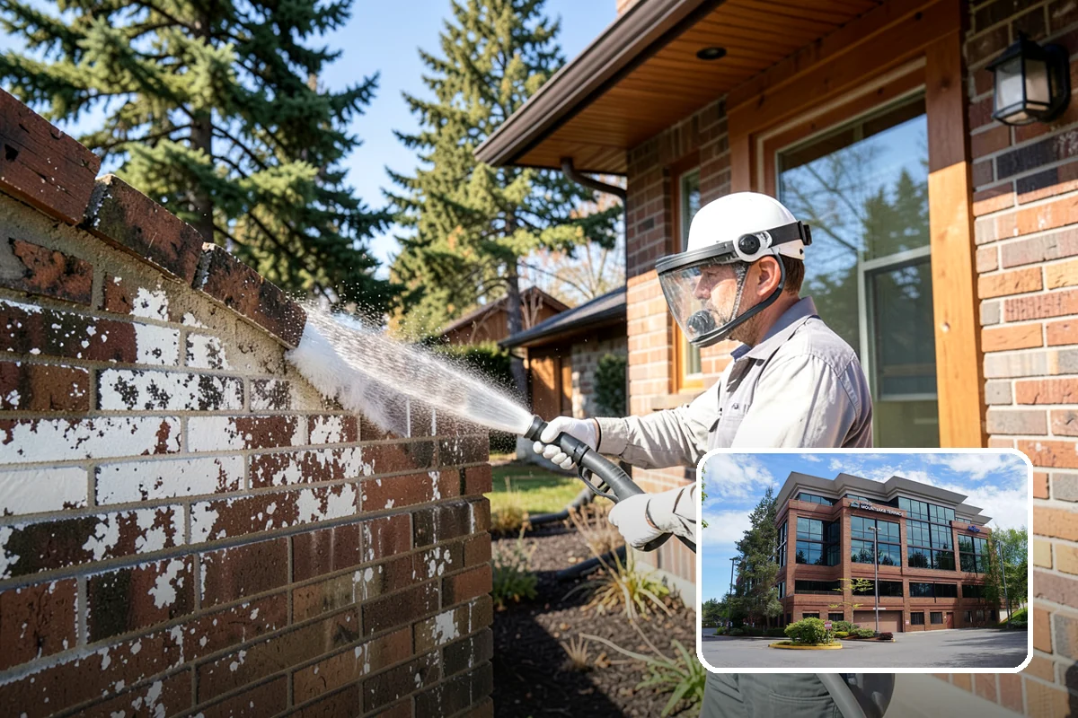 Gutter & Downspout Package in Mountlake Terrace, Snohomish County, WA - Removes black tiger-stripe oxidation from gutter faces