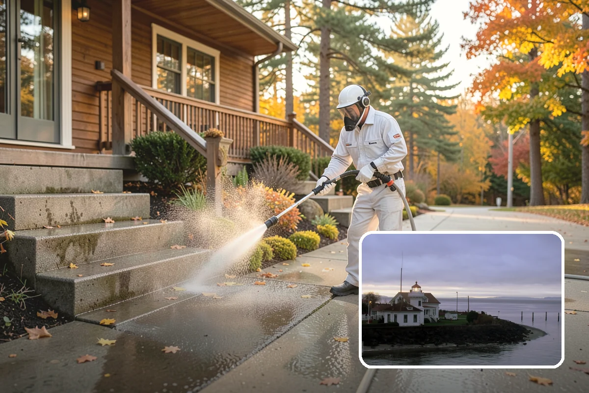 Gutter & Downspout Package in Mukilteo, Snohomish County, WA - Removes black tiger-stripe oxidation from gutter faces