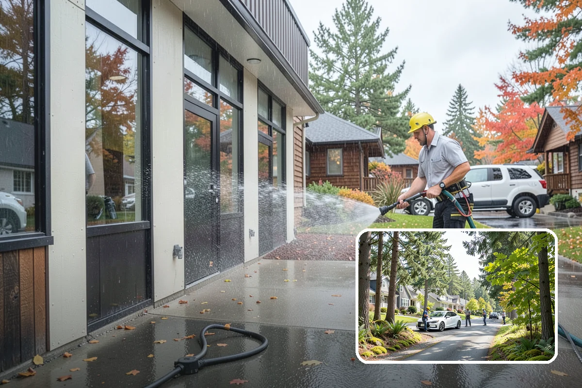 Gutter & Downspout Package in Normandy Park, King County, WA - Removes black tiger-stripe oxidation from gutter faces