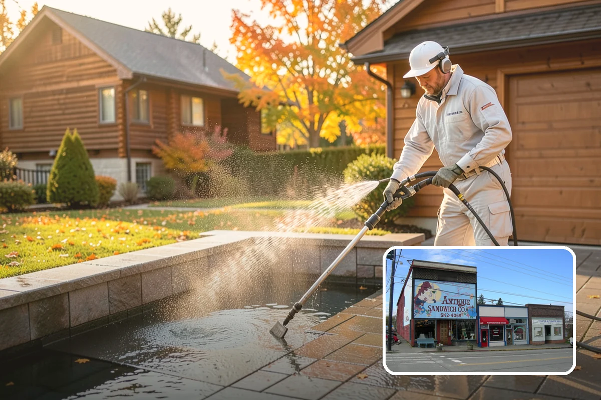 Gutter & Downspout Package in Ruston, Pierce County, WA - Removes black tiger-stripe oxidation from gutter faces