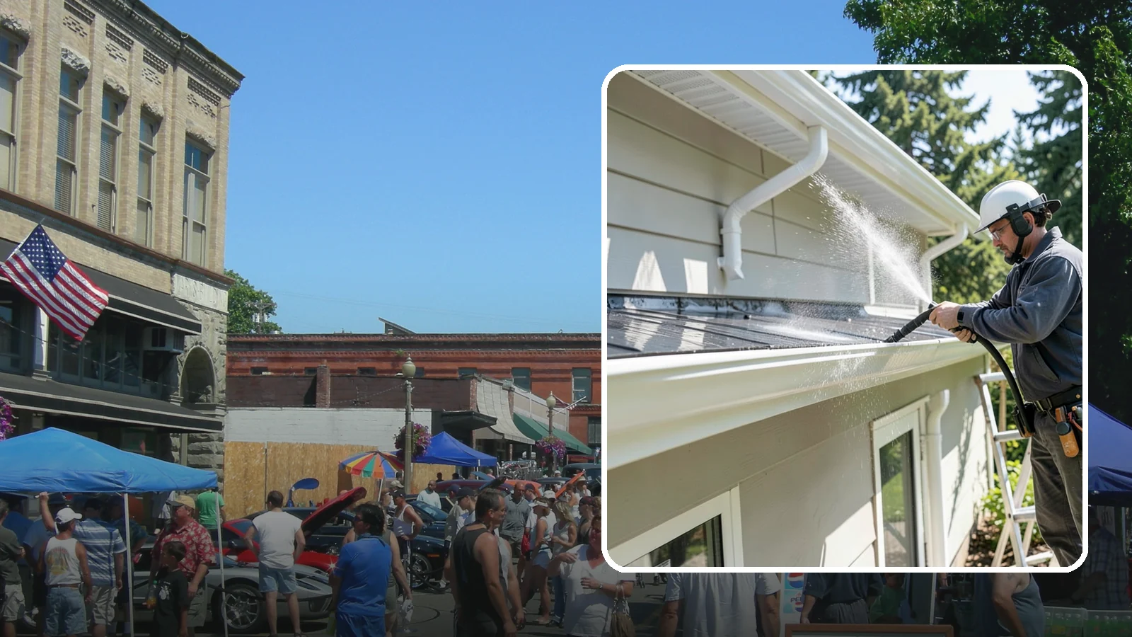 Gutter & Downspout Package in Snohomish, Snohomish County, WA - We brighten gutter faces and flush the downspouts so your drainage system looks clean and actually moves water through a rainy...