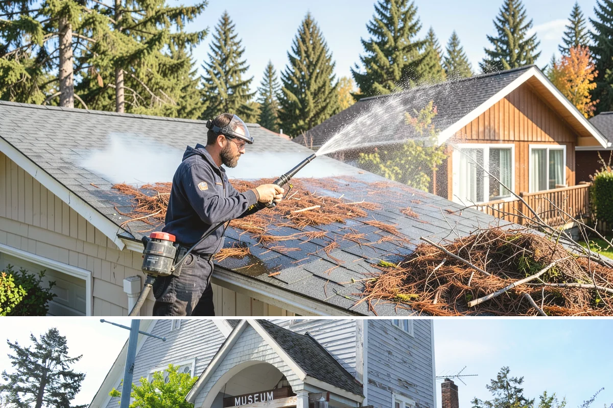 Gutter & Downspout Package in Steilacoom, Pierce County, WA - Handle this package in early fall so downspouts run clear before the heaviest rains arrive.