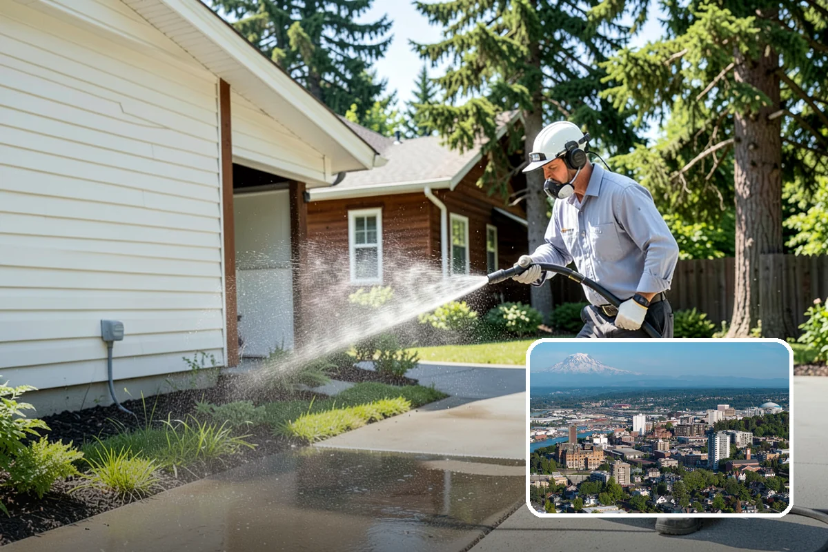Gutter & Downspout Package in Tacoma, Pierce County, WA - Removes black tiger-stripe oxidation from gutter faces