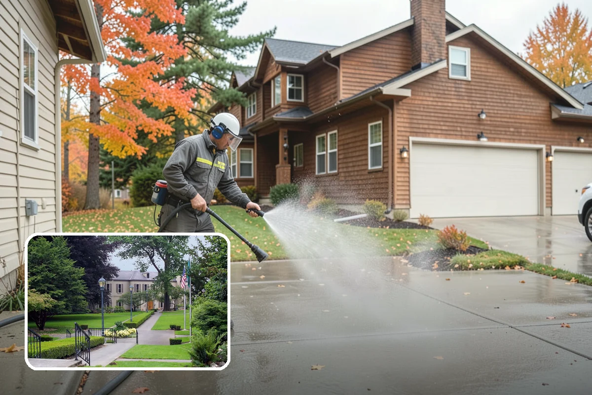 Gutter & Downspout Package in Woodinville, King County, WA - Removes black tiger-stripe oxidation from gutter faces