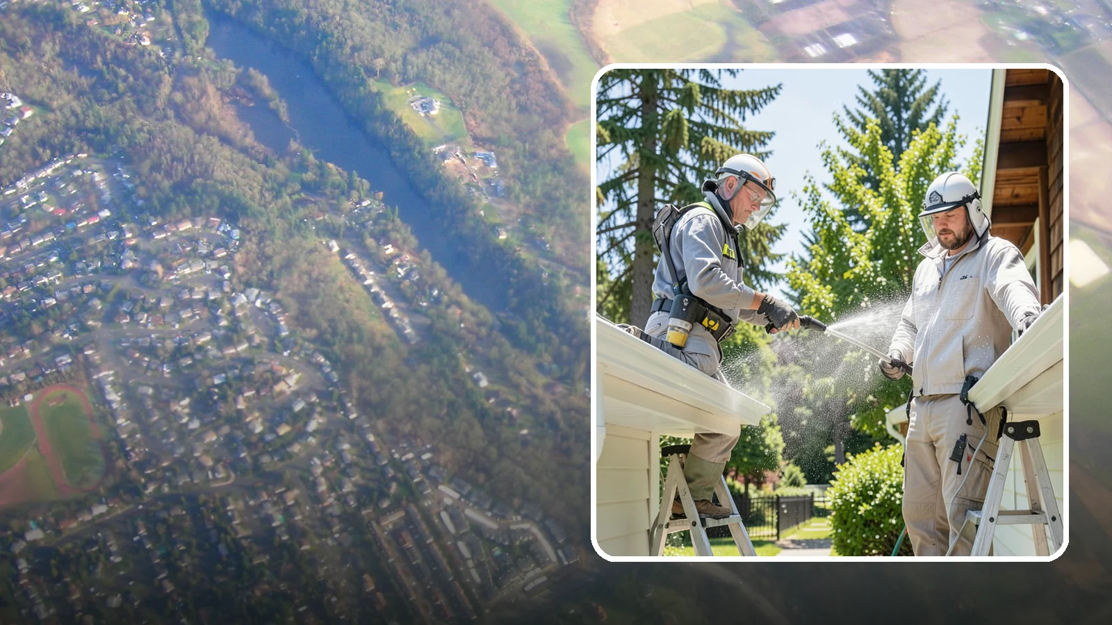 Gutter Brightening in Algona, King County, WA - A brightening treatment that lifts dull, chalky buildup from gutter exteriors to renew their factory sheen.