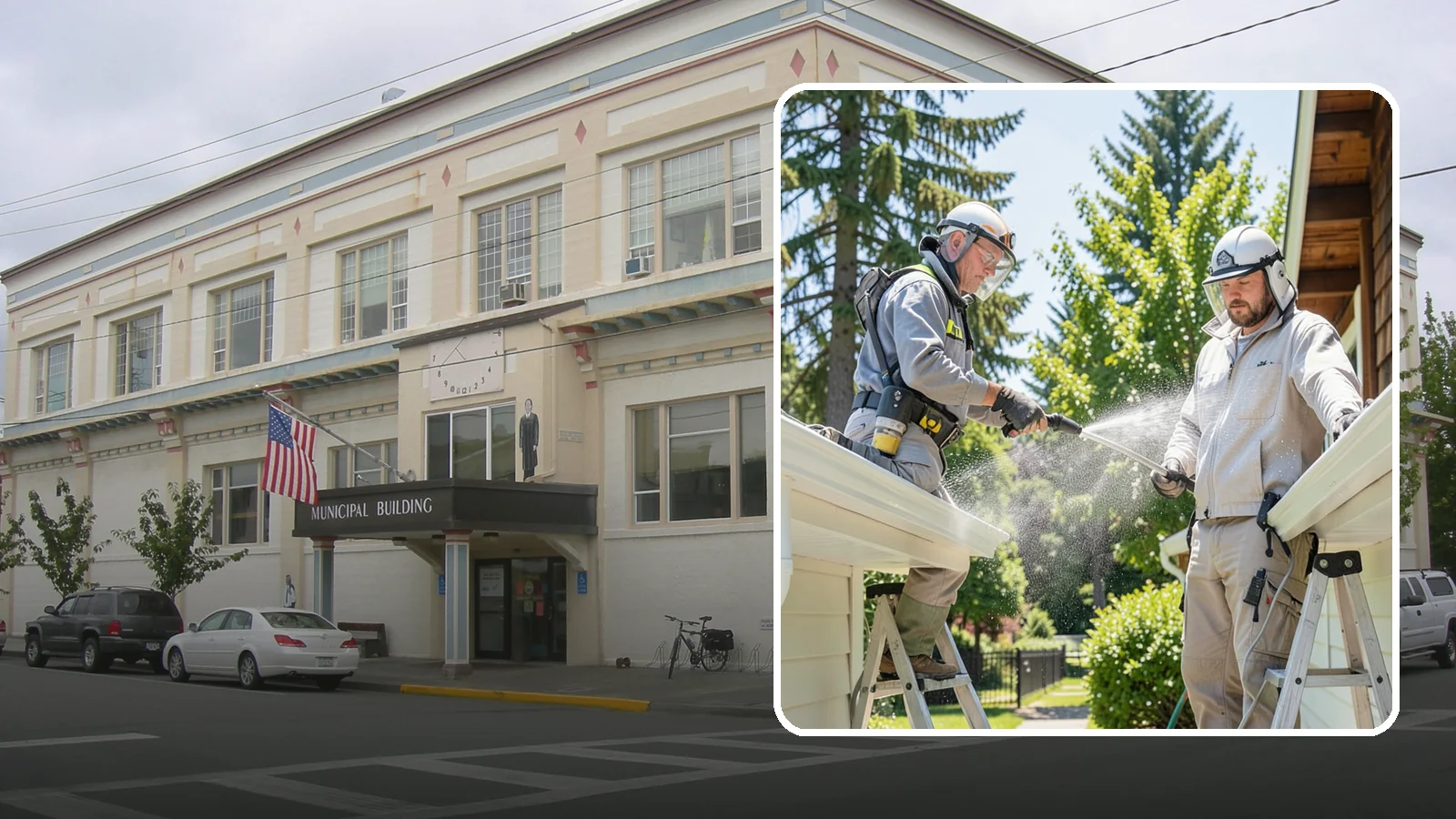 Gutter Brightening in Anacortes, Skagit County, WA - A brightening treatment that lifts dull, chalky buildup from gutter exteriors to renew their factory sheen.