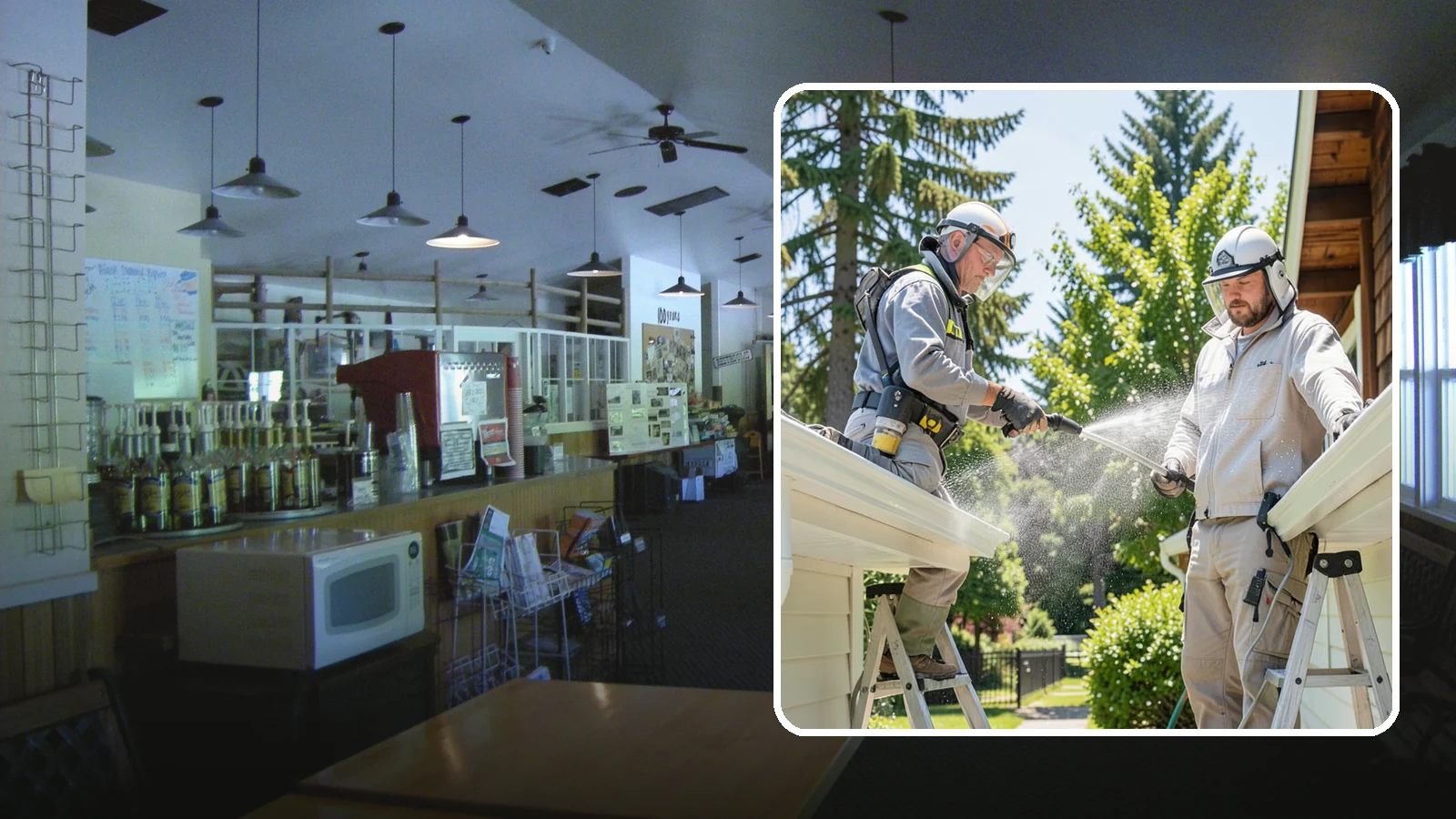 Gutter Brightening in Black Diamond, King County, WA - A brightening treatment that lifts dull, chalky buildup from gutter exteriors to renew their factory sheen.