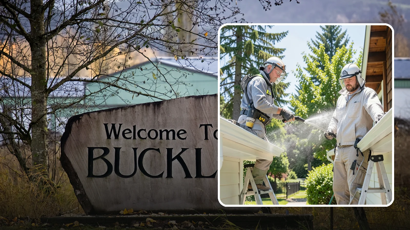 Gutter Brightening in Buckley, Pierce County, WA - A brightening treatment that lifts dull, chalky buildup from gutter exteriors to renew their factory sheen.