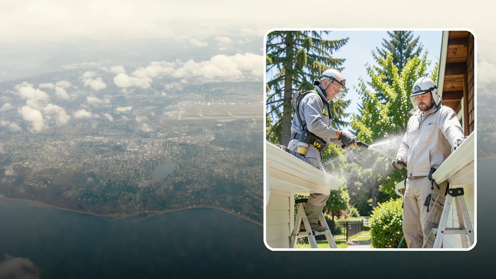 Gutter Brightening in Burien, King County, WA - A brightening treatment that lifts dull, chalky buildup from gutter exteriors to renew their factory sheen.