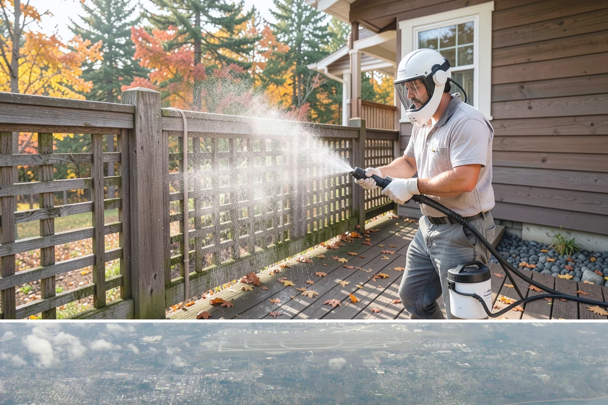 Gutter Brightening in Burien, King County, WA - Brighten in the drier summer stretch so the treatment works without immediate rain washing it off.