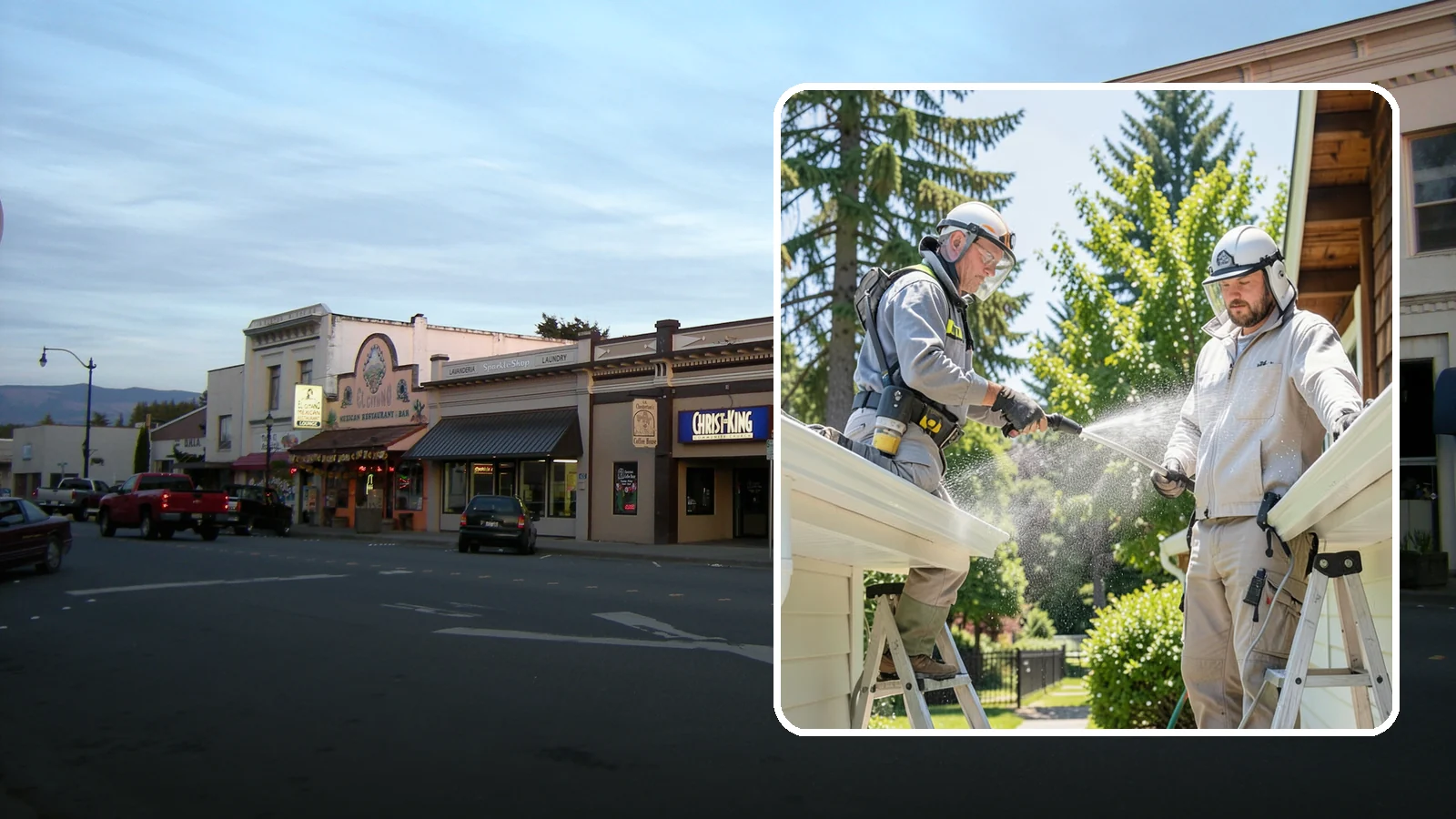 Gutter Brightening in Burlington, Skagit County, WA - A brightening treatment that lifts dull, chalky buildup from gutter exteriors to renew their factory sheen.