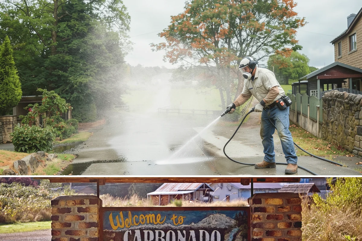 Gutter Brightening in Carbonado, Pierce County, WA - Brighten in the drier summer stretch so the treatment works without immediate rain washing it off.