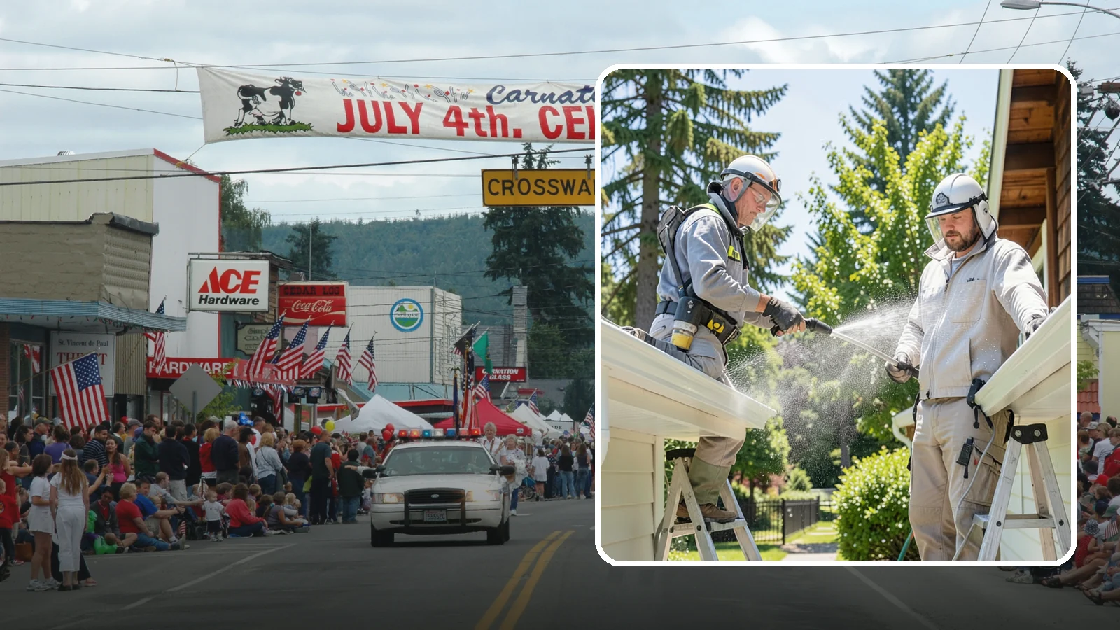 Gutter Brightening in Carnation, King County, WA - A brightening treatment that lifts dull, chalky buildup from gutter exteriors to renew their factory sheen.