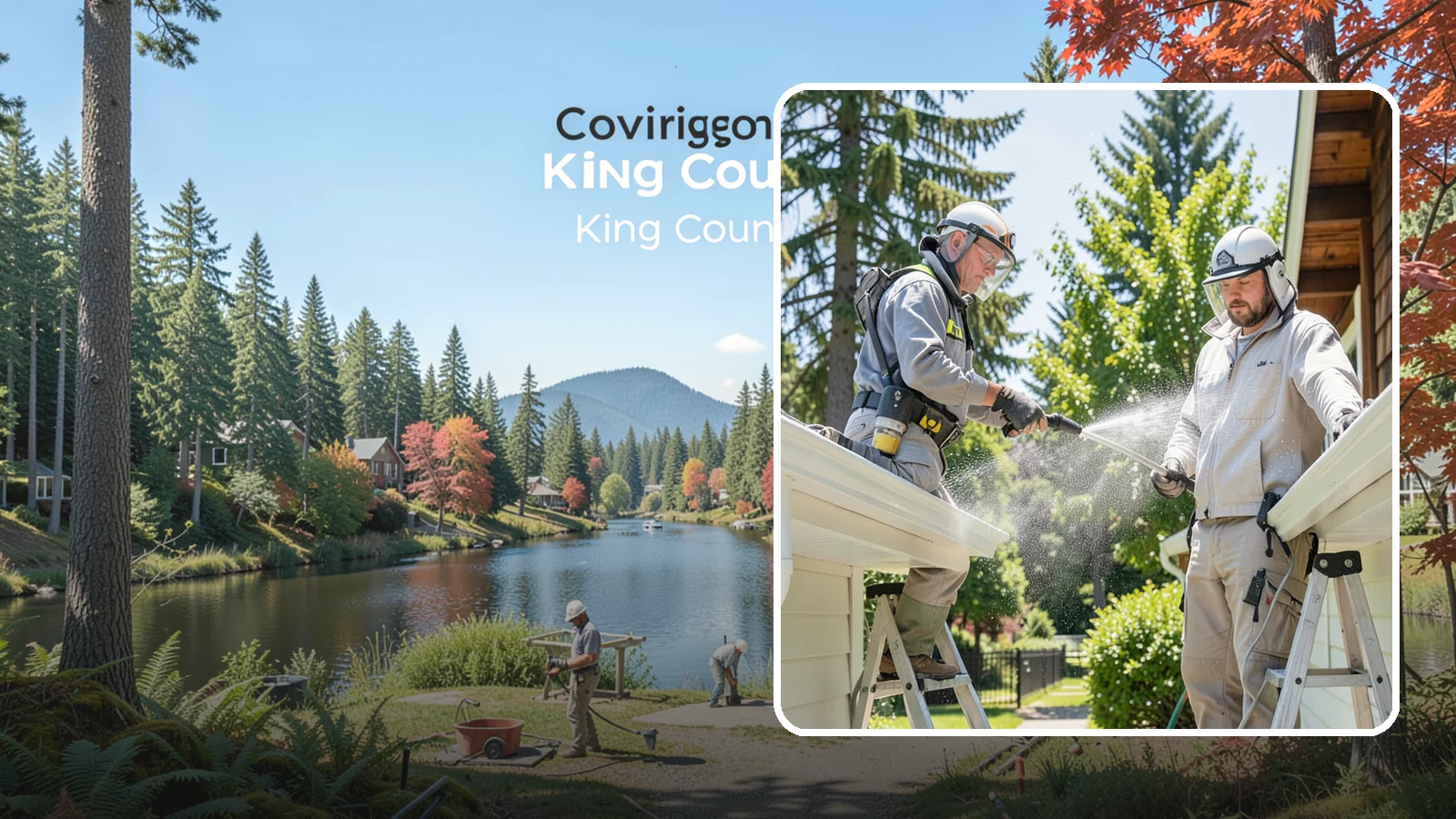 Gutter Brightening in Covington, King County, WA - A brightening treatment that lifts dull, chalky buildup from gutter exteriors to renew their factory sheen.
