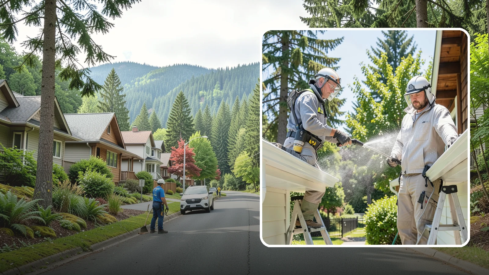 Gutter Brightening in Darrington, Snohomish County, WA - A brightening treatment that lifts dull, chalky buildup from gutter exteriors to renew their factory sheen.
