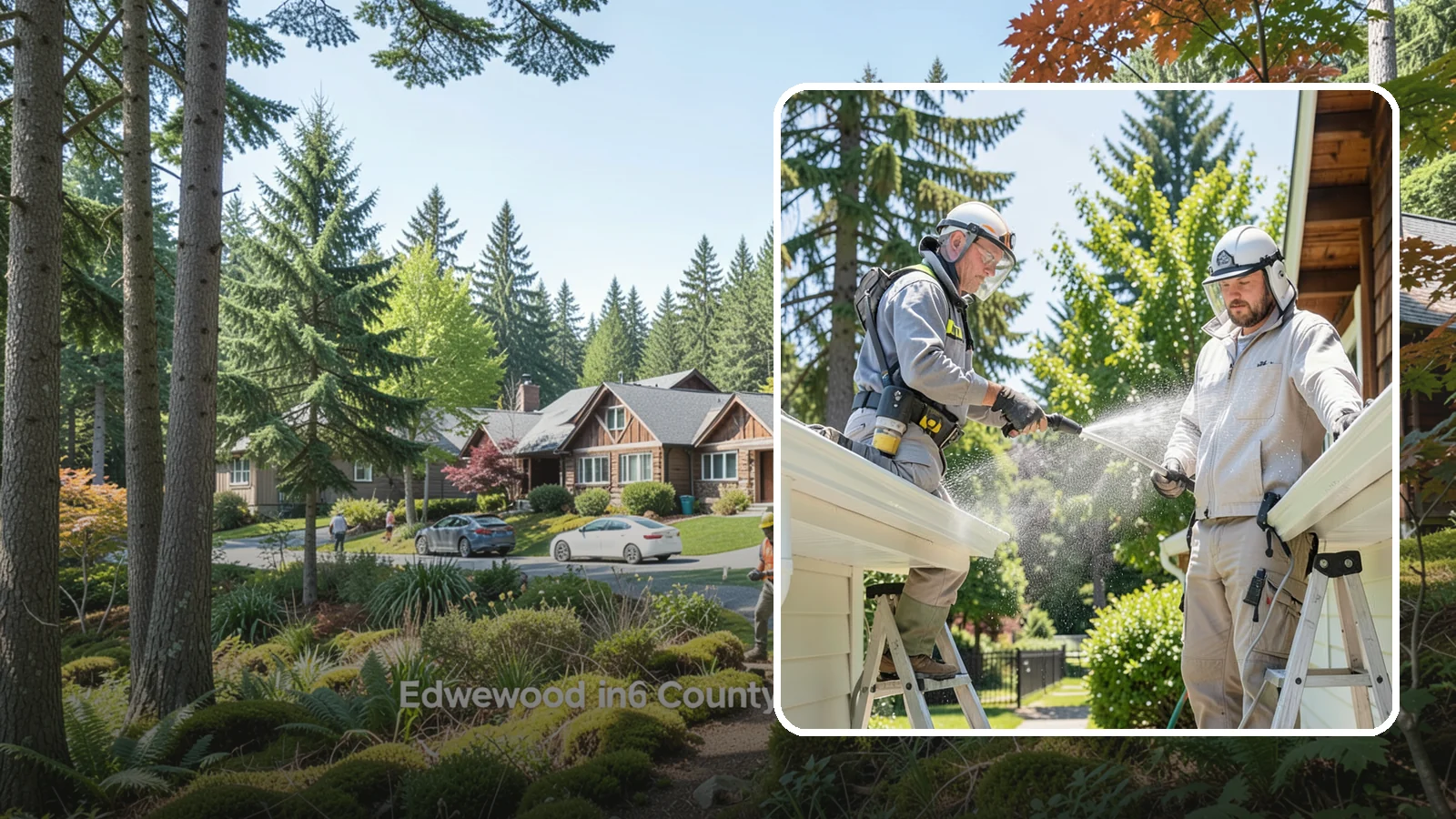 Gutter Brightening in Edgewood, Pierce County, WA - A brightening treatment that lifts dull, chalky buildup from gutter exteriors to renew their factory sheen.