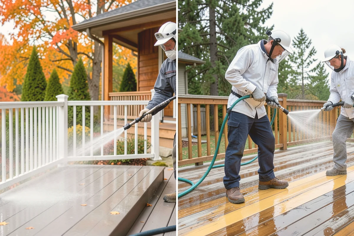 Gutter Brightening in Fife, Pierce County, WA - Pre-rinse the gutter exteriors to remove loose dirt