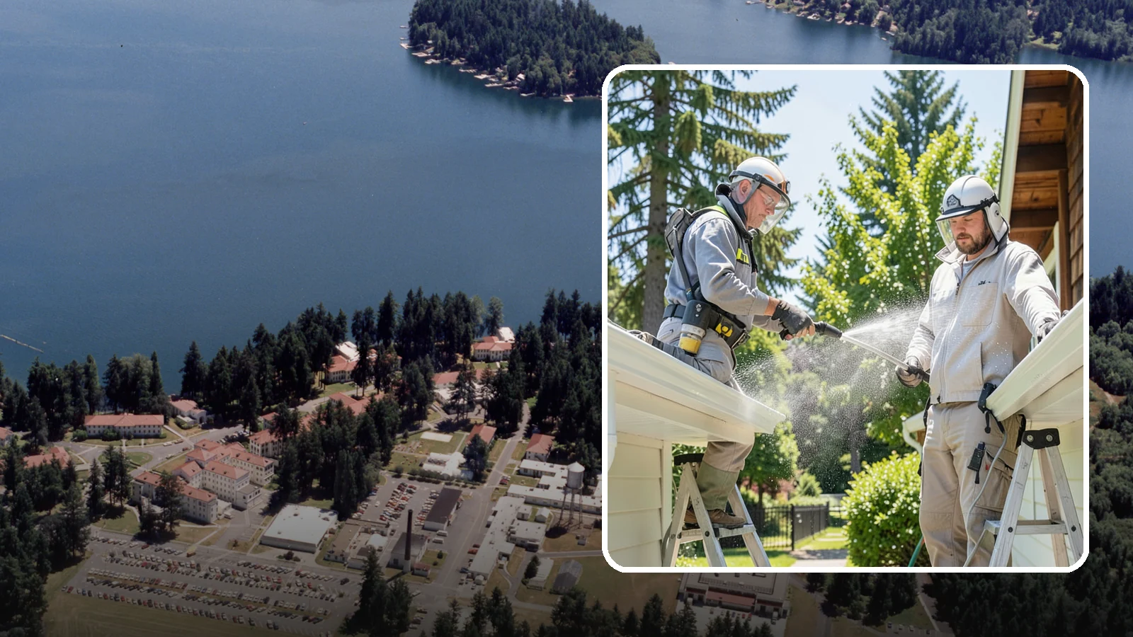 Gutter Brightening in Lakewood, Pierce County, WA - A brightening treatment that lifts dull, chalky buildup from gutter exteriors to renew their factory sheen.