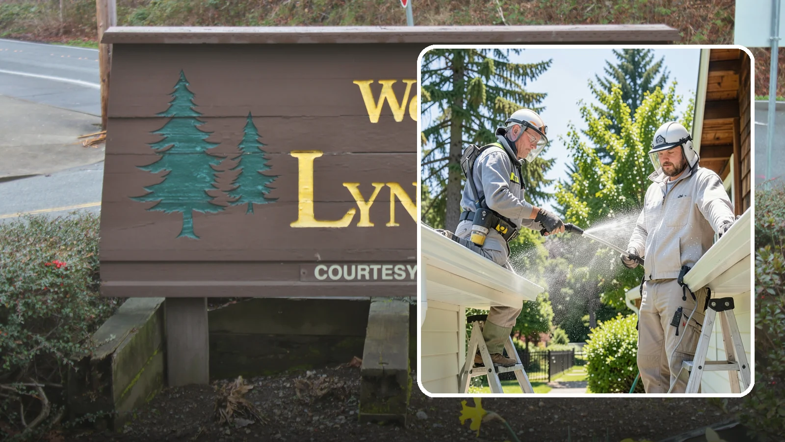 Gutter Brightening in Lynnwood, Snohomish County, WA - A brightening treatment that lifts dull, chalky buildup from gutter exteriors to renew their factory sheen.