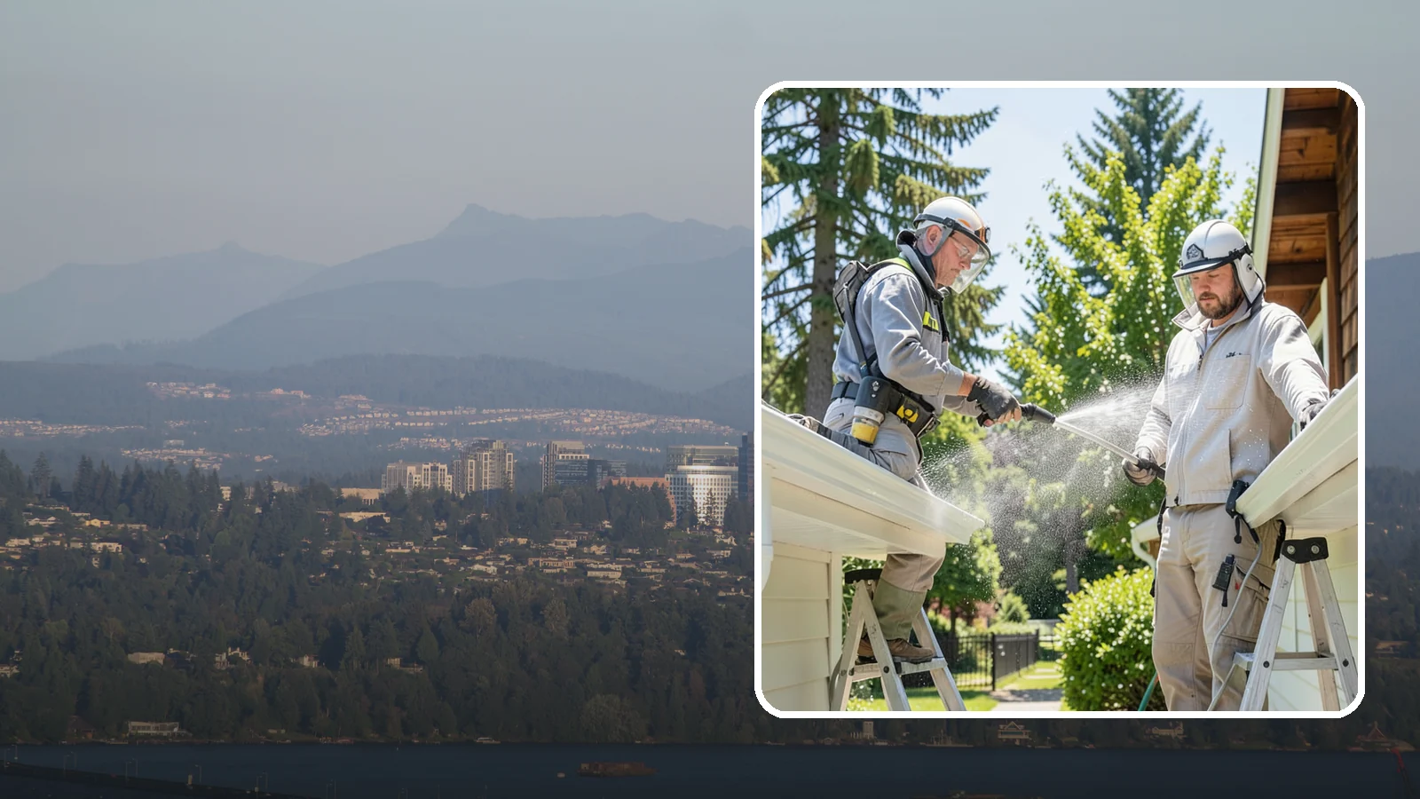 Gutter Brightening in Medina, King County, WA - A brightening treatment that lifts dull, chalky buildup from gutter exteriors to renew their factory sheen.