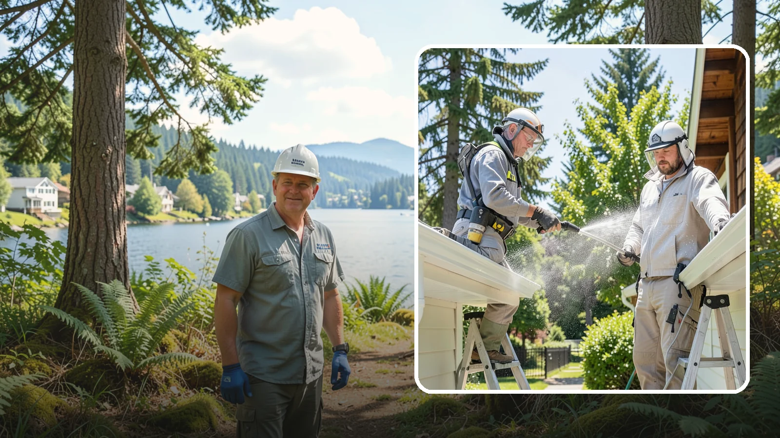 Gutter Brightening in Milton, King County, WA - A brightening treatment that lifts dull, chalky buildup from gutter exteriors to renew their factory sheen.
