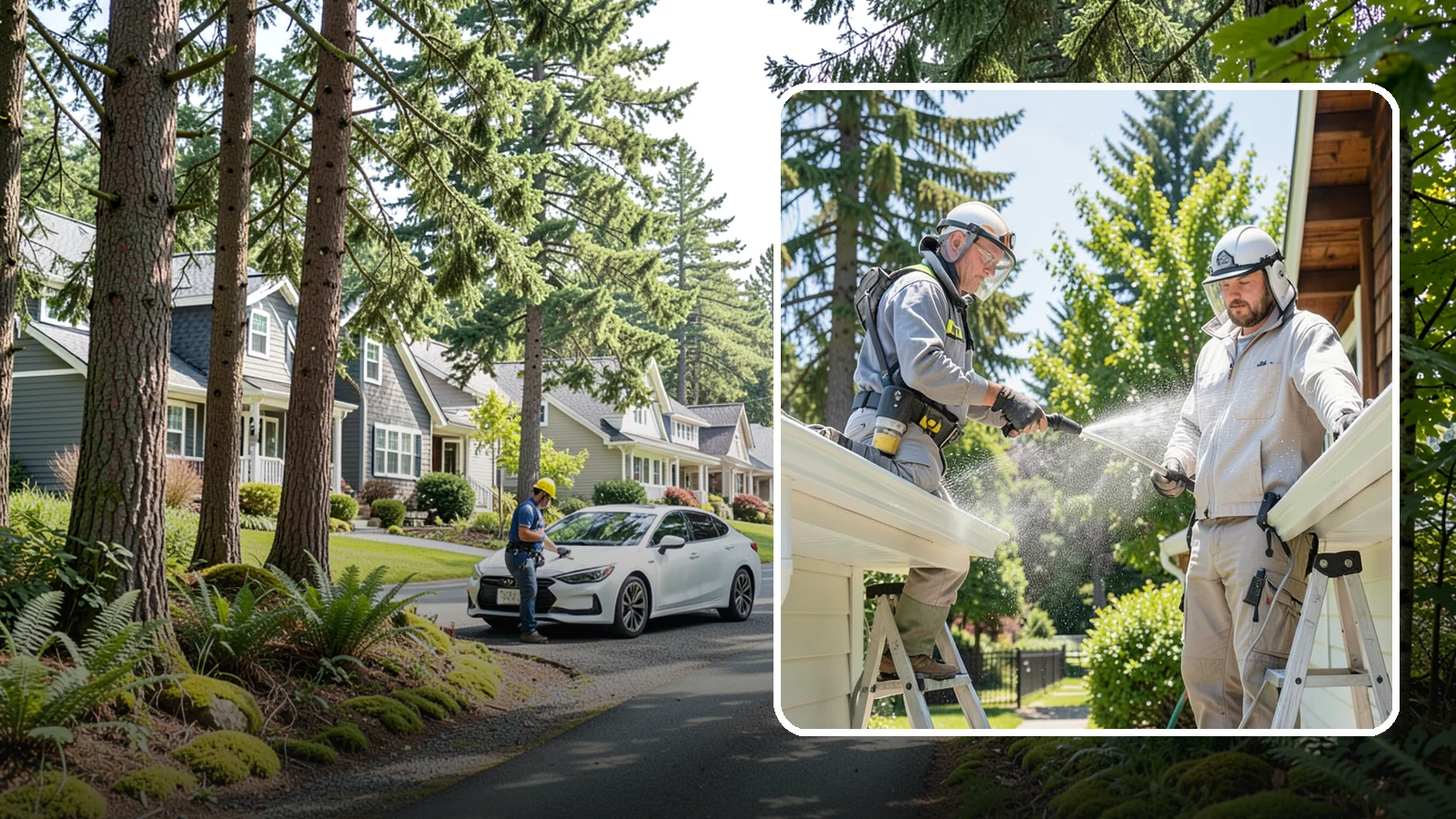 Gutter Brightening in Normandy Park, King County, WA - A brightening treatment that lifts dull, chalky buildup from gutter exteriors to renew their factory sheen.