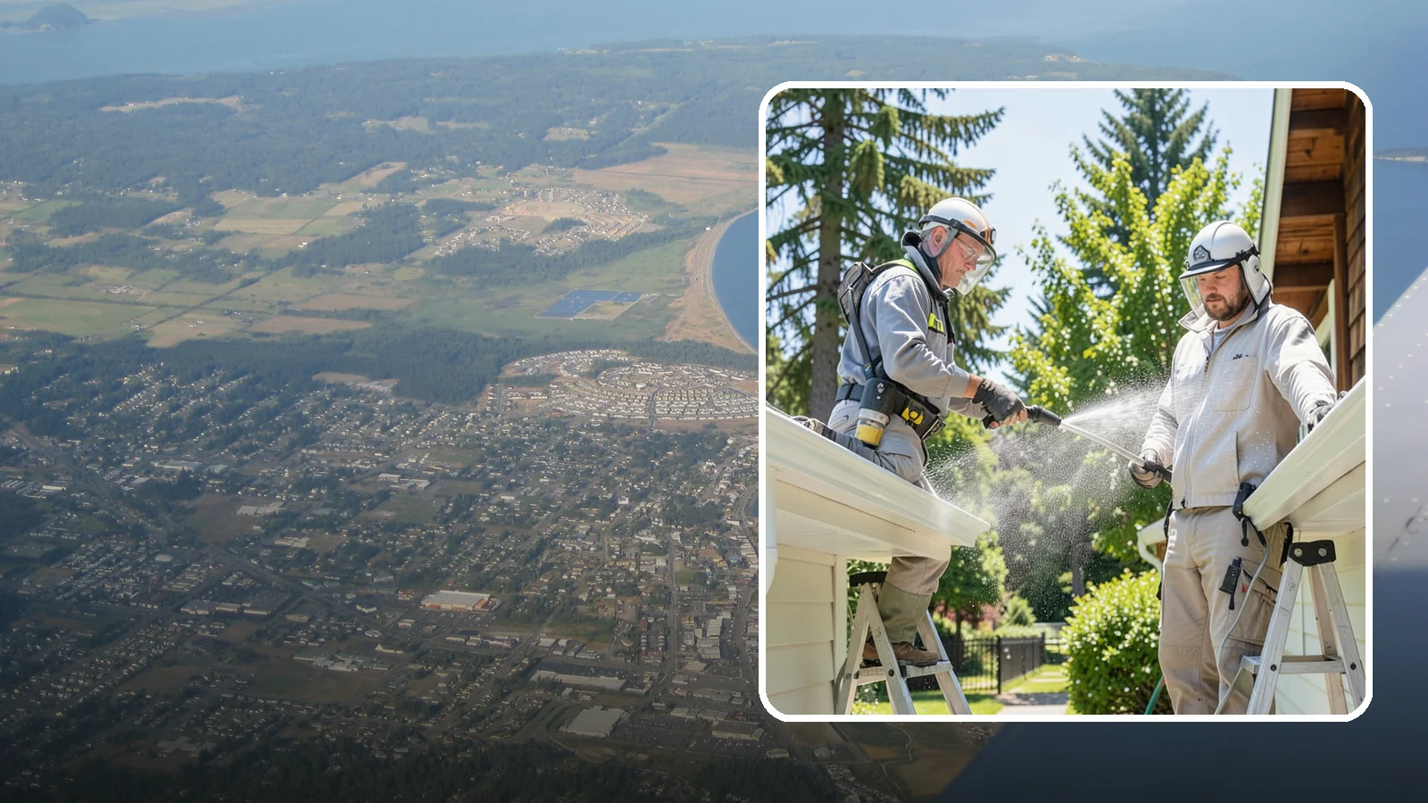Gutter Brightening in Oak Harbor, Island County, WA - A brightening treatment that lifts dull, chalky buildup from gutter exteriors to renew their factory sheen.