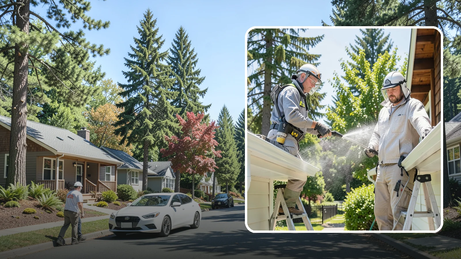 Gutter Brightening in Orting, Pierce County, WA - A brightening treatment that lifts dull, chalky buildup from gutter exteriors to renew their factory sheen.