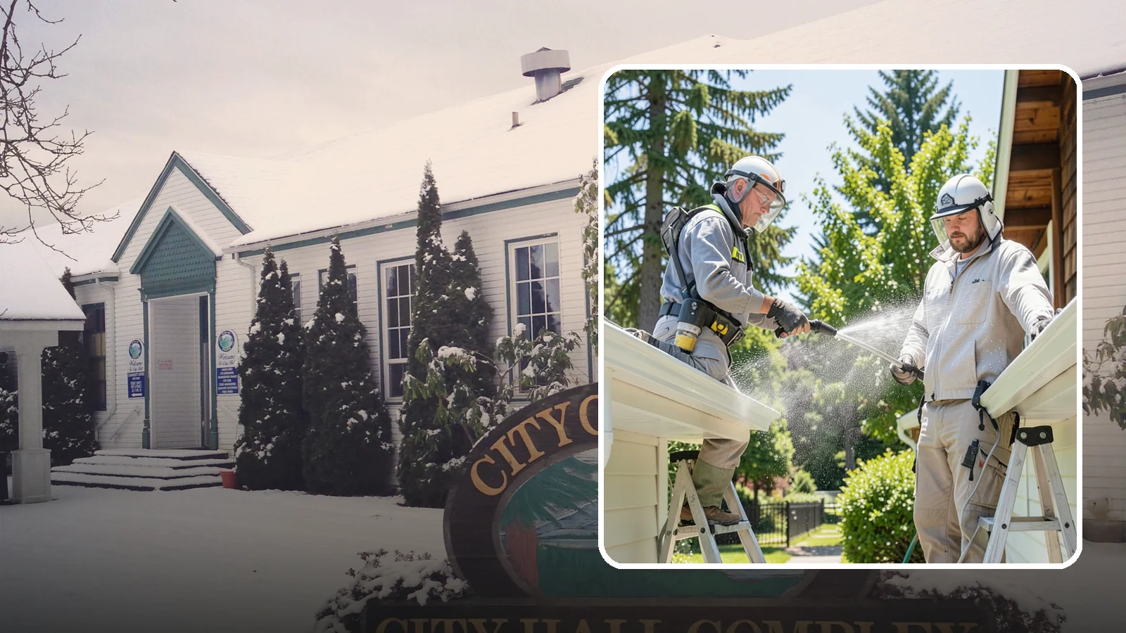 Gutter Brightening in Pacific, King County, WA - A brightening treatment that lifts dull, chalky buildup from gutter exteriors to renew their factory sheen.