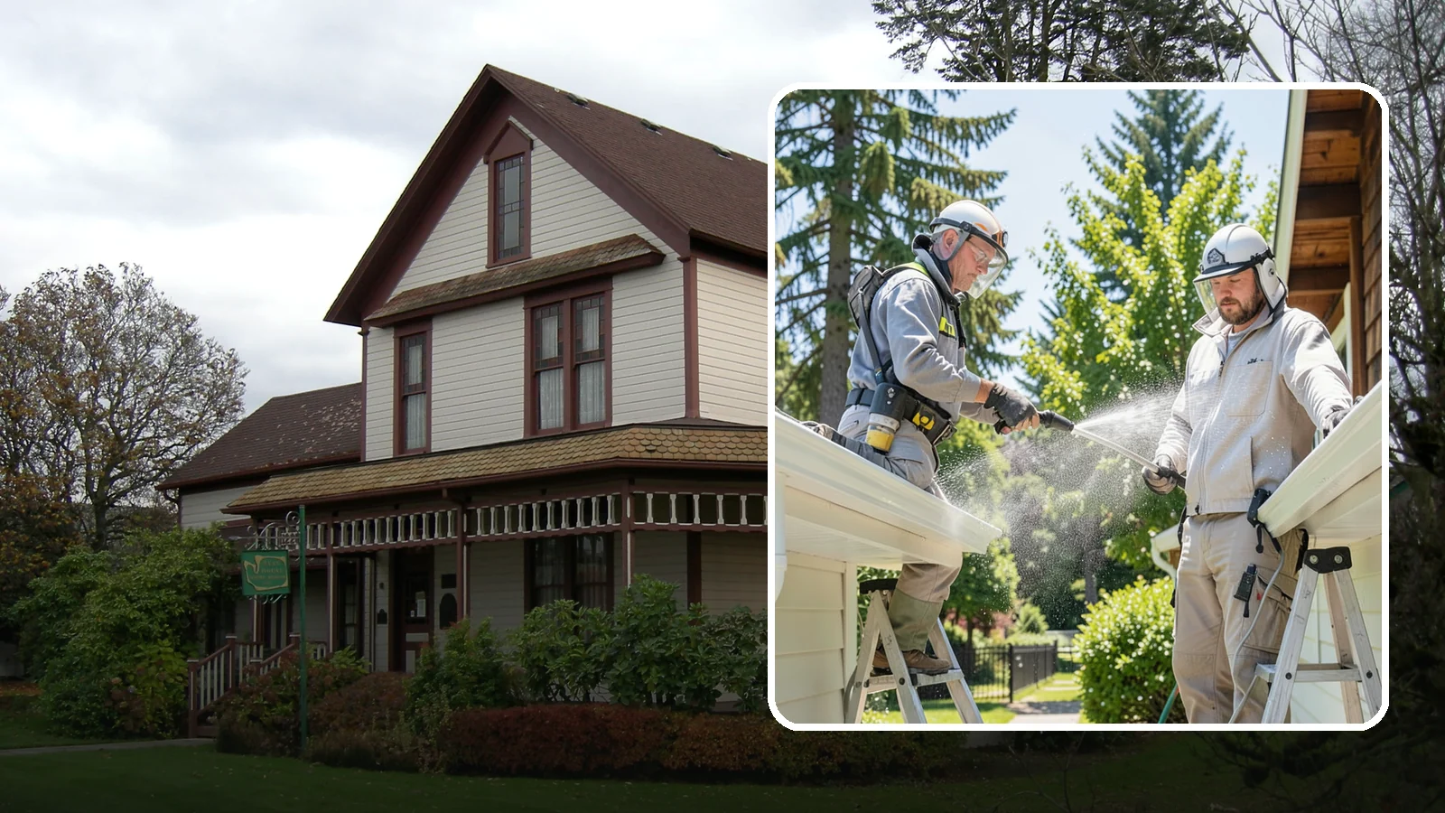 Gutter Brightening in Sumner, Pierce County, WA - A brightening treatment that lifts dull, chalky buildup from gutter exteriors to renew their factory sheen.