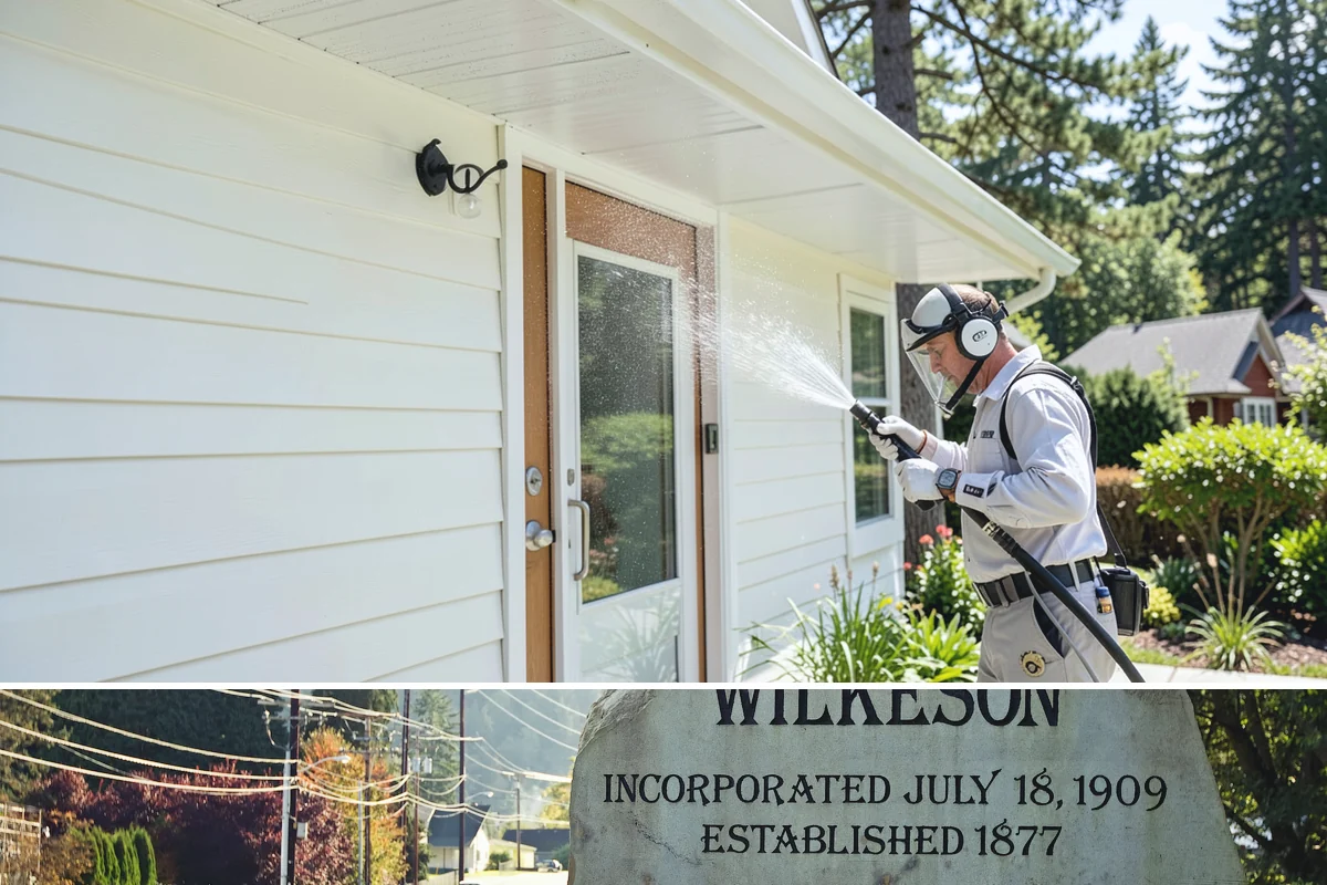 Gutter Brightening in Wilkeson, Pierce County, WA - Brighten in the drier summer stretch so the treatment works without immediate rain washing it off.