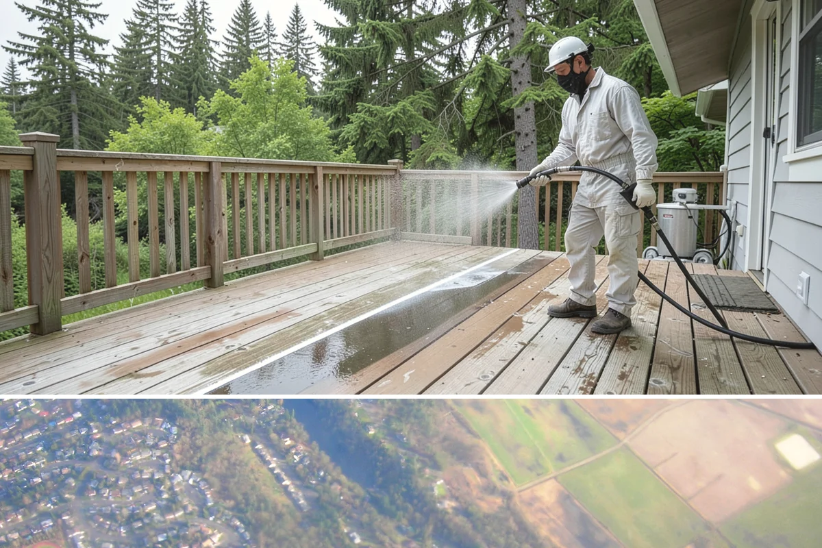 Gutter Cleaning in Algona, King County, WA - Clean gutters in late fall after the leaves drop and again in spring to catch needle buildup, the two heaviest seasons.