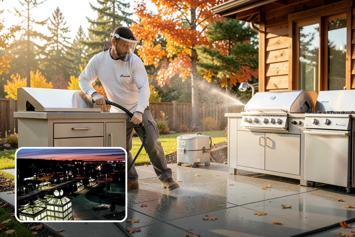 Gutter Cleaning in Auburn, King County, WA - Clears fir needles, moss, and leaves from the troughs