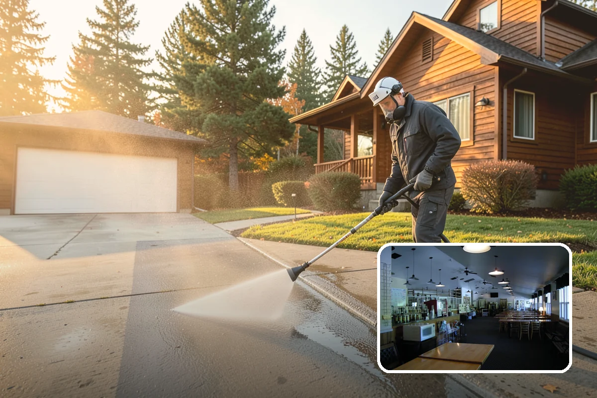 Gutter Cleaning in Black Diamond, King County, WA - Clears fir needles, moss, and leaves from the troughs