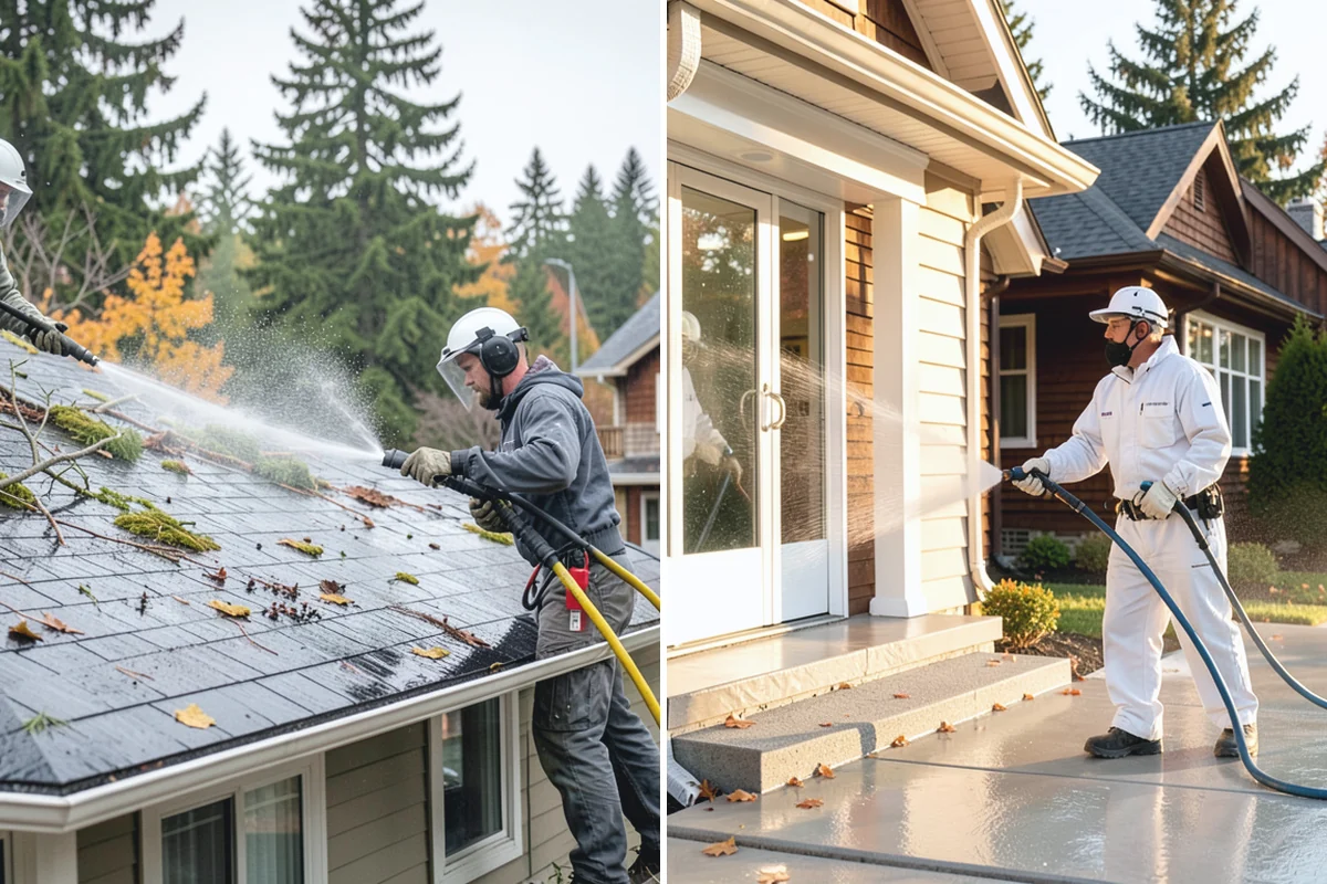 Gutter Cleaning in Buckley, Pierce County, WA - Remove debris from the troughs by hand