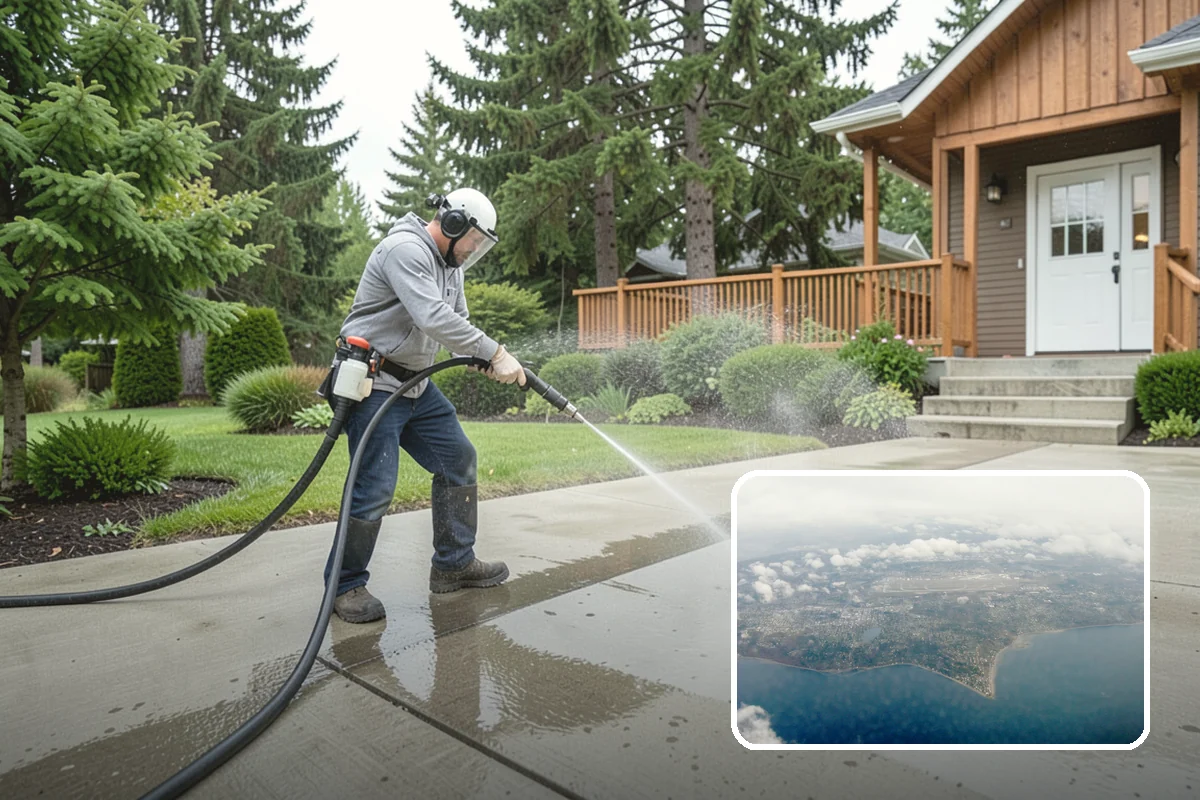 Gutter Cleaning in Burien, King County, WA - Clears fir needles, moss, and leaves from the troughs