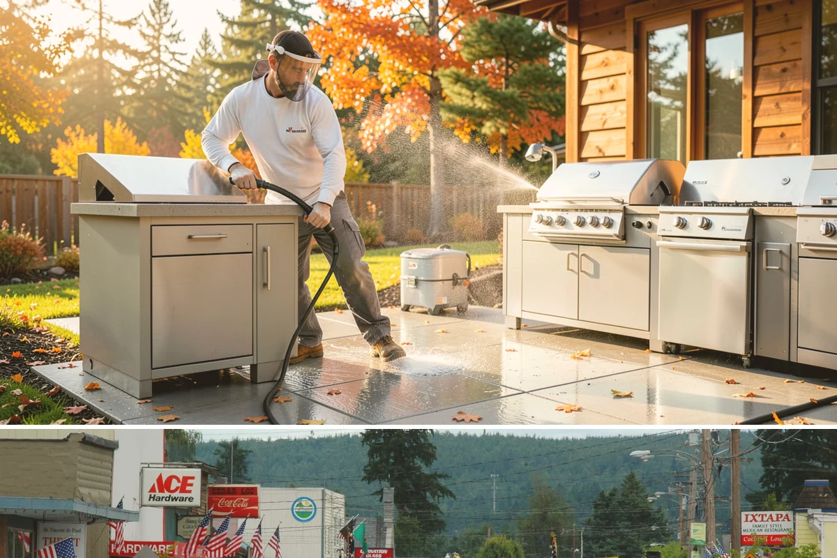Gutter Cleaning in Carnation, King County, WA - Clean gutters in late fall after the leaves drop and again in spring to catch needle buildup, the two heaviest seasons.