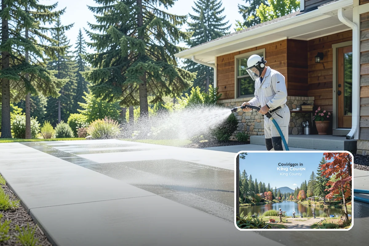 Gutter Cleaning in Covington, King County, WA - Clears fir needles, moss, and leaves from the troughs