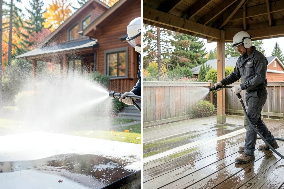 Gutter Cleaning in Enumclaw, King County, WA - Remove debris from the troughs by hand
