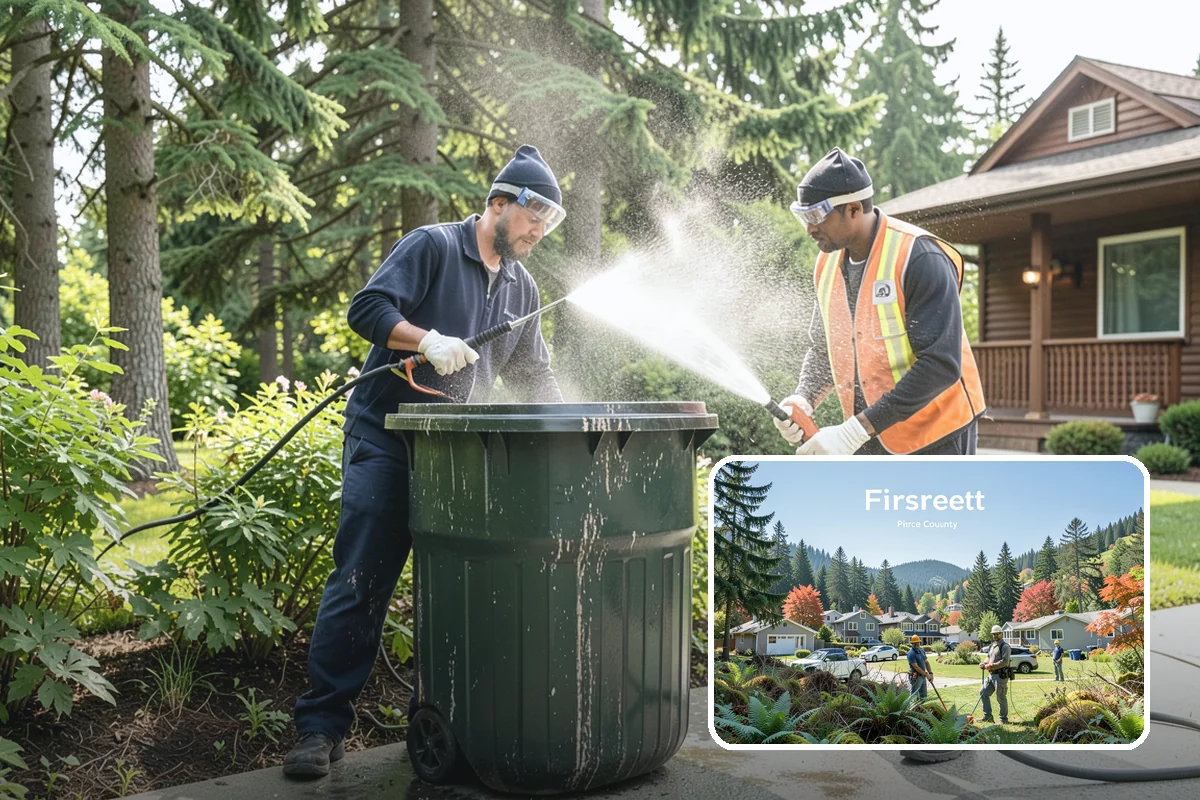 Gutter Cleaning in Fircrest, Pierce County, WA - Clears fir needles, moss, and leaves from the troughs